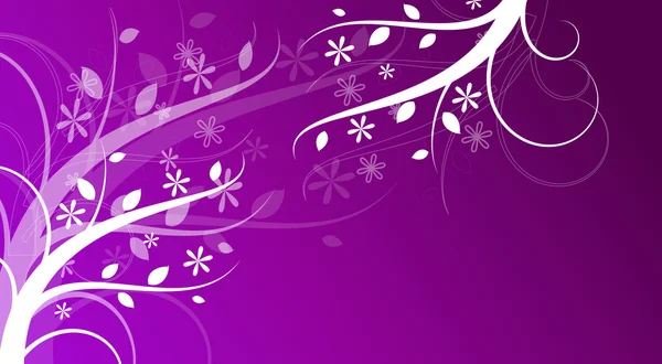 Floral pattern on purple background — Stock Photo, Image