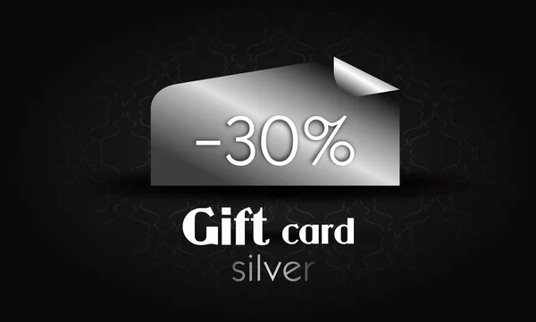 Silver gift card — Stock Photo, Image