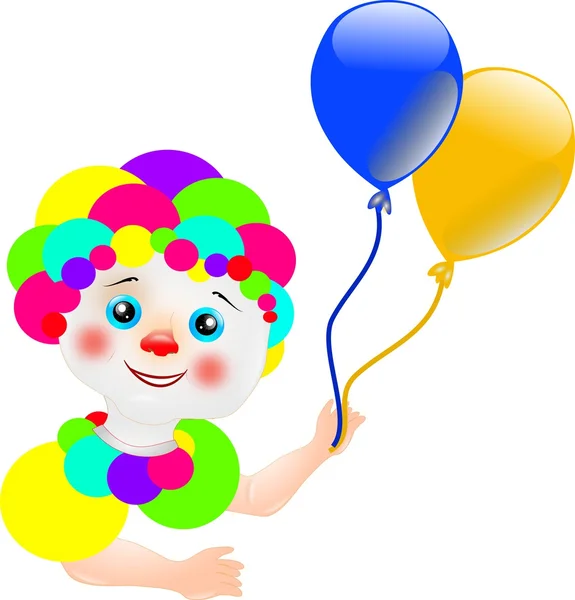 Clown with balloons — Stock Photo, Image