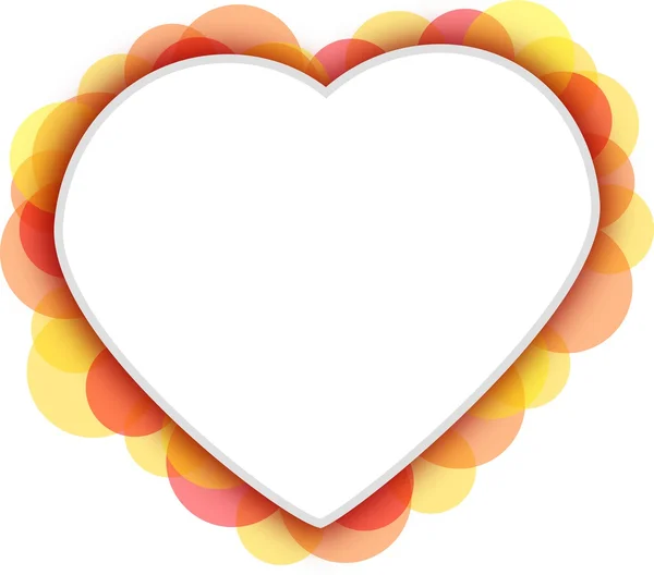 Corazón circular en amarillo — Foto de Stock