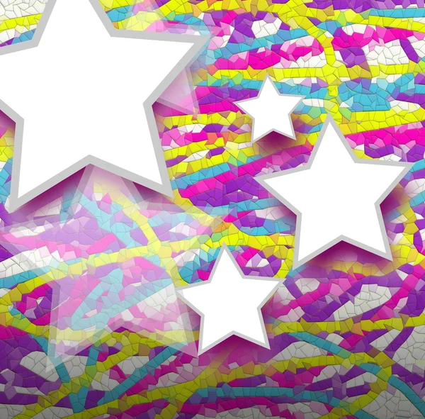 Estrela de mosaico colorido — Fotografia de Stock