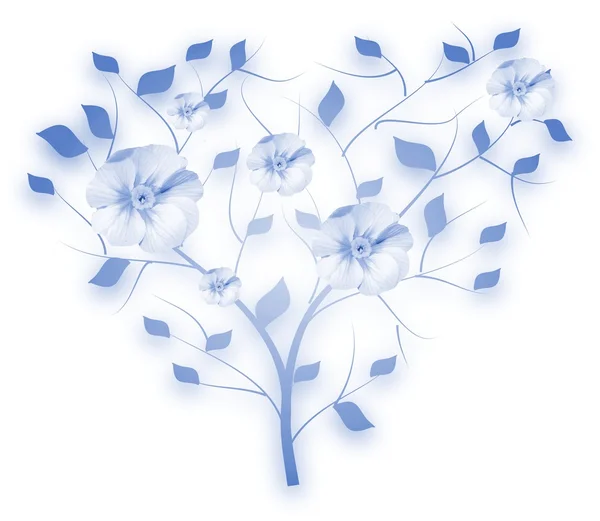 Голубое дерево цветов — стоковое фото