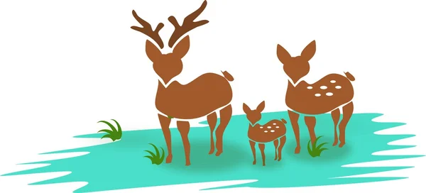 Deer family — Stock Photo, Image