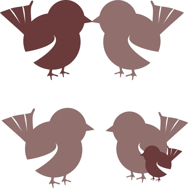 Birds silhouette — Stock Photo, Image