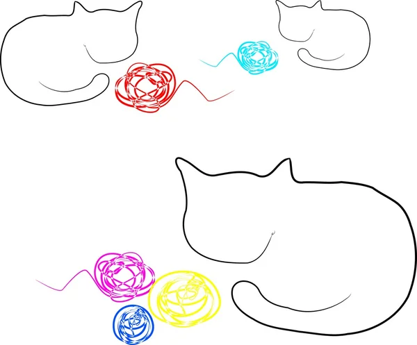 Gatos com bolhas — Fotografia de Stock