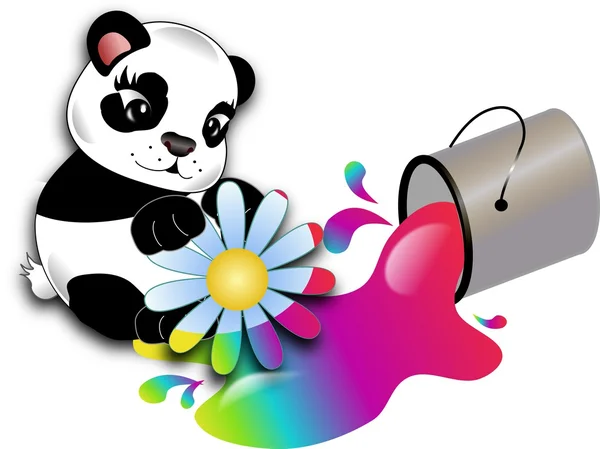 Panda flor para colorear — Foto de Stock