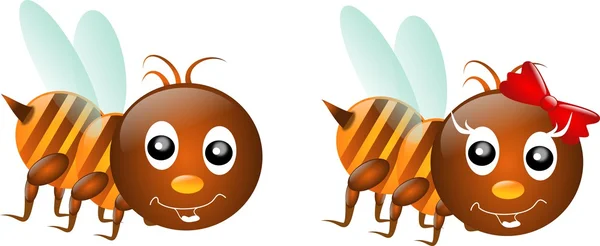 Dvě včely — Stock fotografie