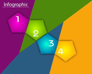 renkli Infographic şablonu