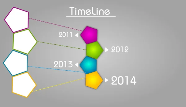 De sjabloon Tijdlijn voor de afgelopen vier jaar — Stockfoto
