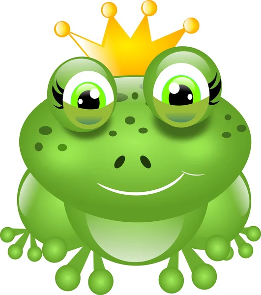 Frosch mit Krone — Stockfoto