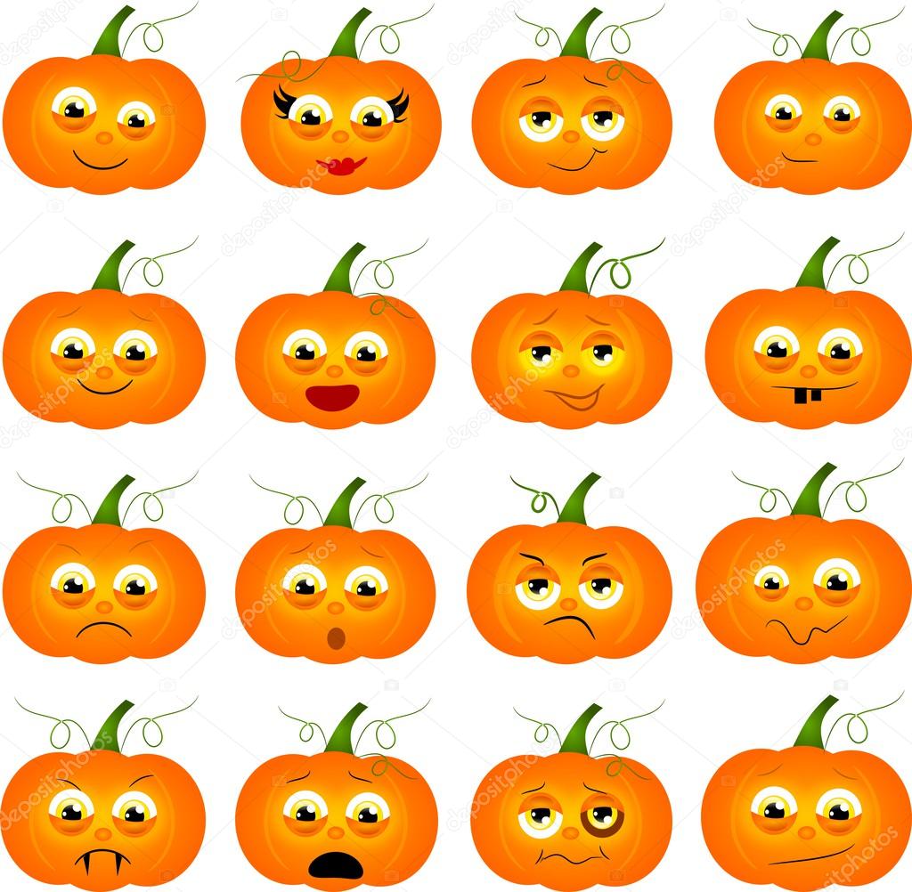 Pumpkins with faces