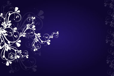 koyu mavi arka plan beyaz süslemeli