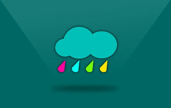 Nube creativa con gotas de colores — Foto de Stock