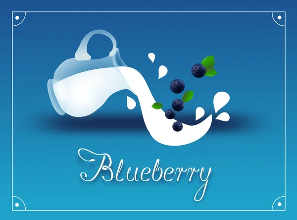 Blueberry melk achtergrond — Stockfoto