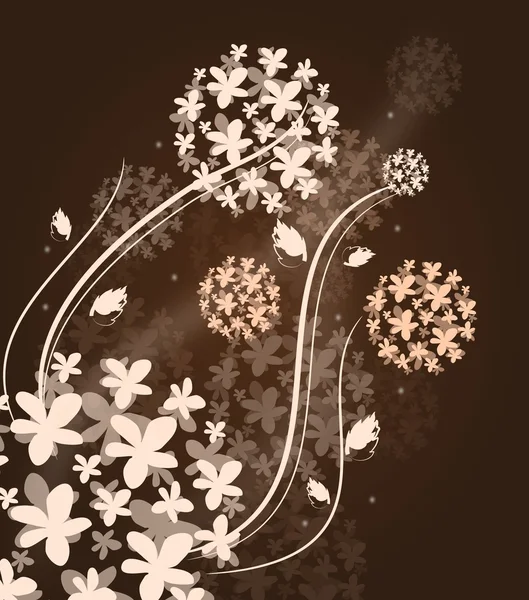 棕色花卉背景茶色の花の背景 — 图库照片