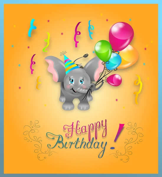 Feliz cumpleaños Elefante —  Fotos de Stock