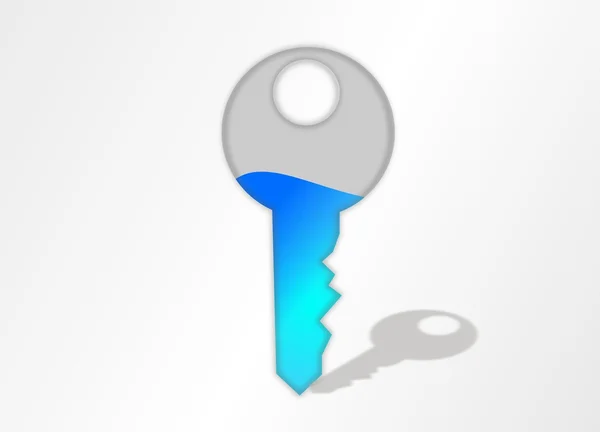 Modrý klíč — Stock fotografie