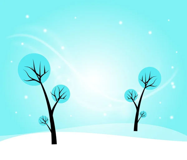 Cartoon winter landscape — Stock Photo, Image