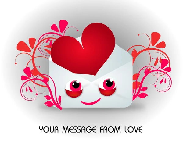 Mensagem de amor vermelho — Fotografia de Stock