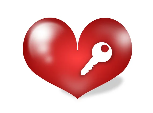 Key to heart — Stock Photo, Image
