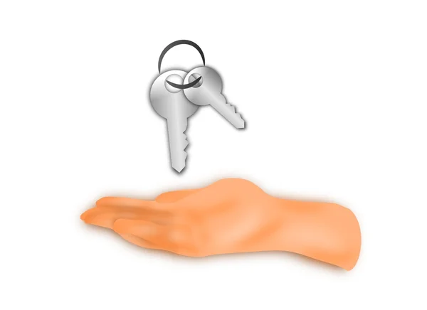 Hand with keys — Stock Photo, Image