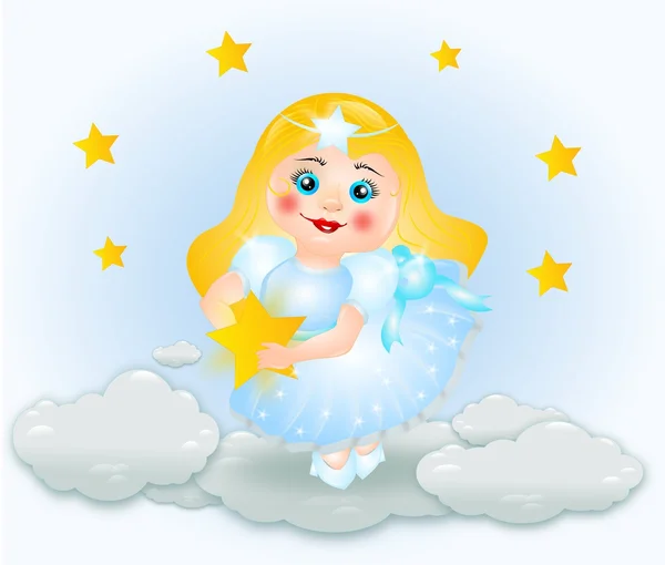 Angel with stars — Stock Photo, Image