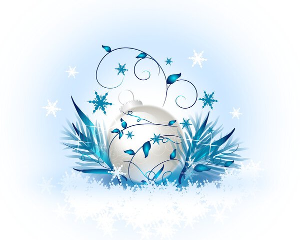 Background with christmas bulbs