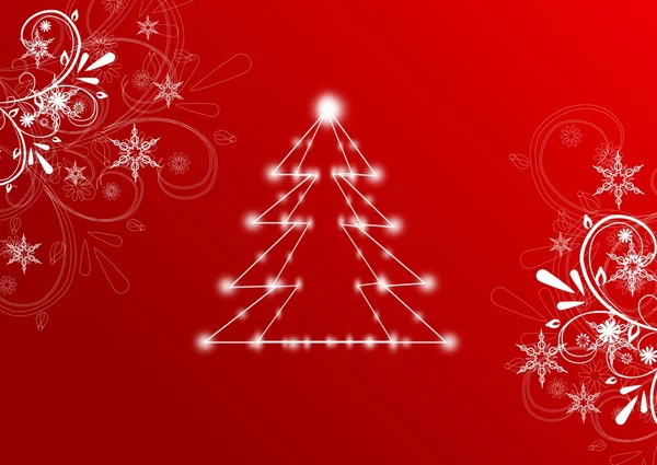 Biglietto di auguri rosso Natale — Foto Stock