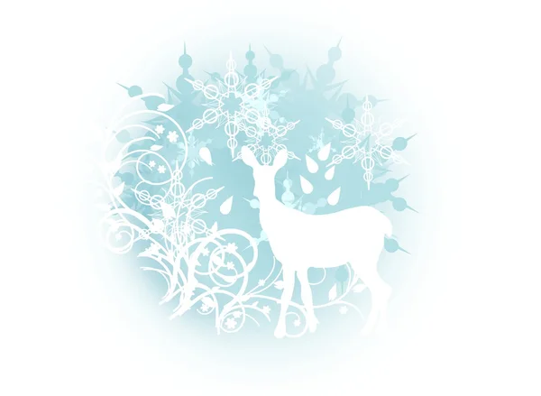冬季鹿 — 图库照片