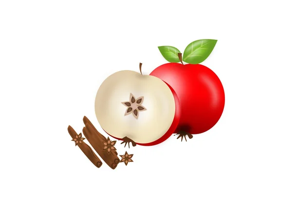 Cinnamon and apples — Stock Photo, Image