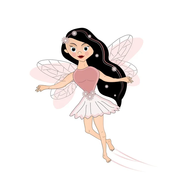 Pink flying fairy — Stock Photo, Image