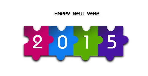Año Nuevo 2015 rompecabezas — Foto de Stock