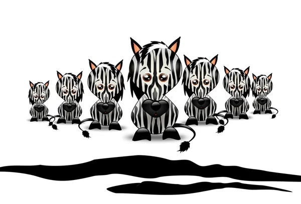 Zebra team — Stock Photo, Image