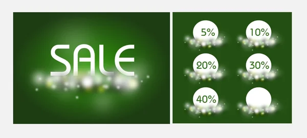 Green shine sale set — Stock Photo, Image