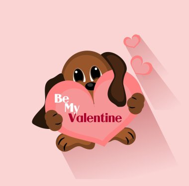 My Valentine köpek kalp olması