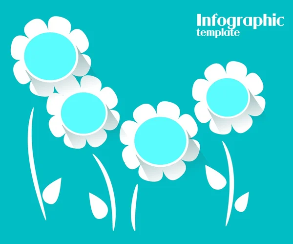 Modello di fiore infografica — Foto Stock