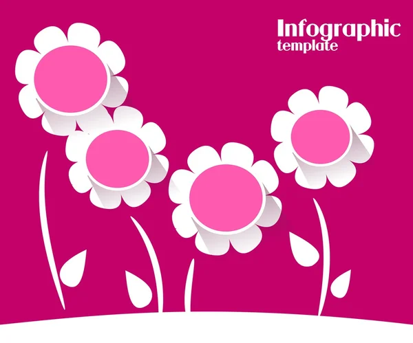 Modelo de flor infográfica — Fotografia de Stock