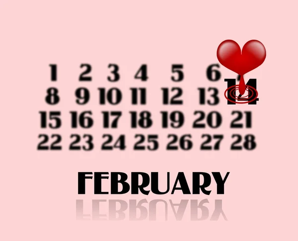 Kalendarz Walentynki — Zdjęcie stockowe
