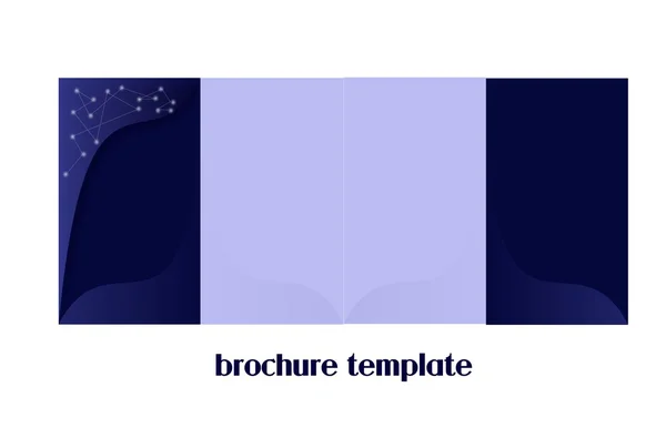 Blauwe brochure sjabloon — Stockfoto