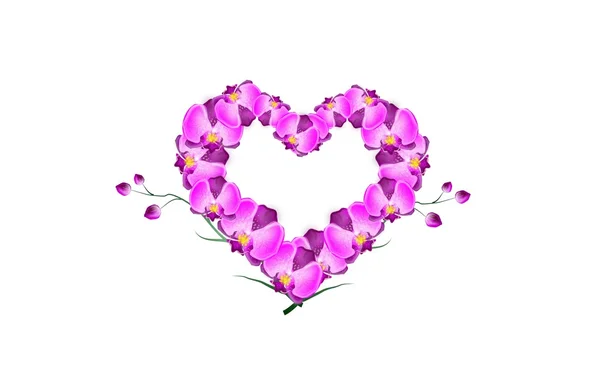 Corazón de orquídea —  Fotos de Stock