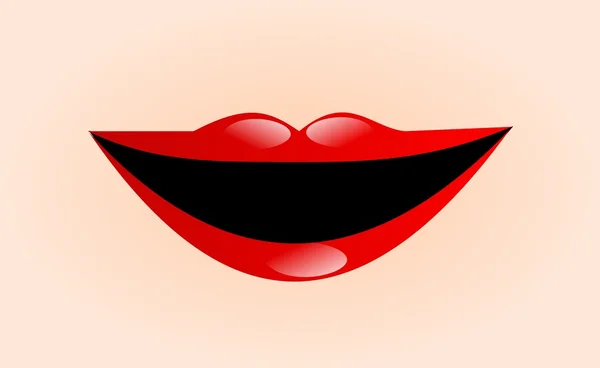 Achtergrond met rode lippen — Stockfoto