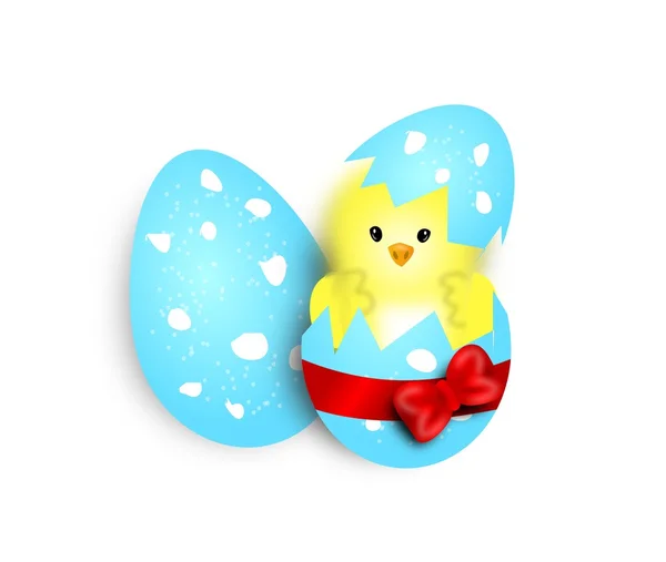 Söta påsk kyckling i ägg — Stockfoto