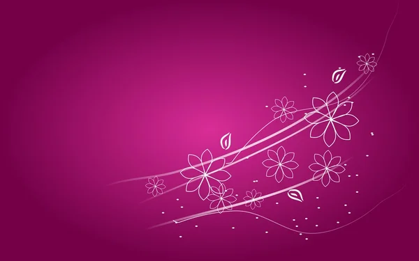粉红色背景与花卉装饰品 — 图库照片