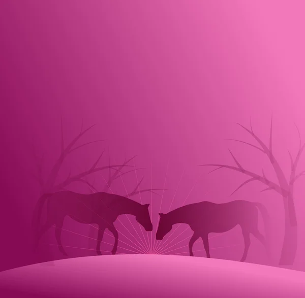 Pink horse background — Stock Photo, Image