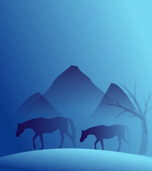 Blue horse moutains — Stock Photo, Image