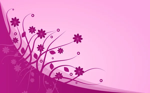 Fondo abstracto rosa con adornos florales —  Fotos de Stock