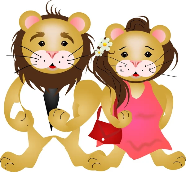 Pareja de leones — Foto de Stock