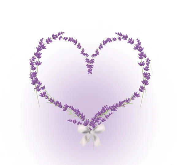 Corazón de lavanda —  Fotos de Stock