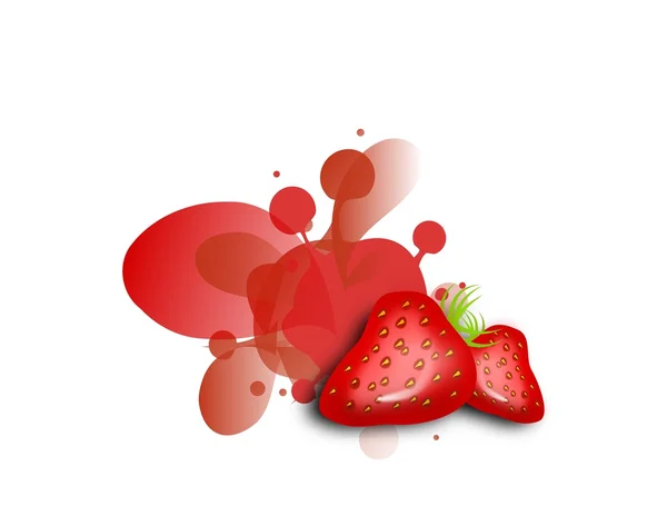 Erdbeerspritzer — Stockfoto