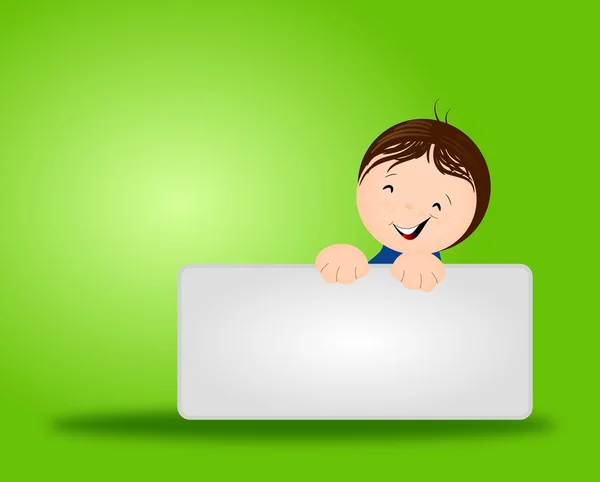 Boy with green background — 图库照片